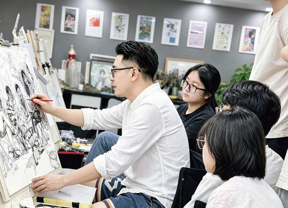 北京美术高考课堂教学现场