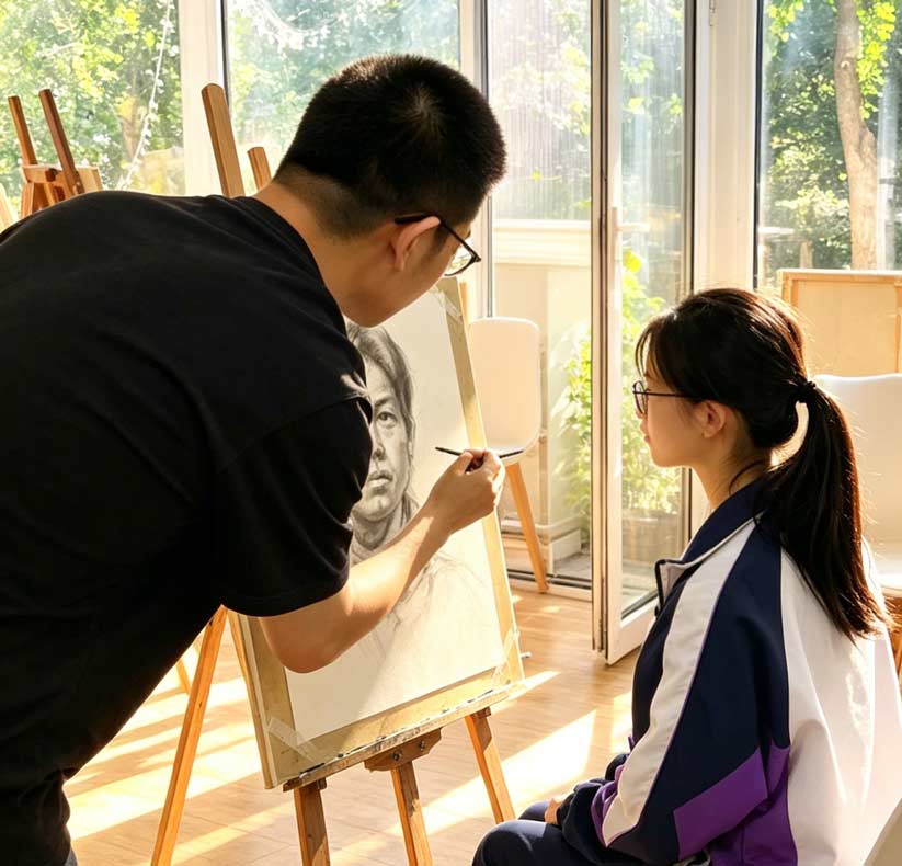 老师指导学生